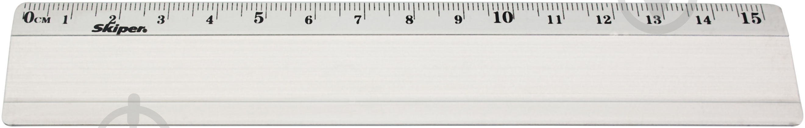 Линейка 15 см металлическая Skiper - фото 1