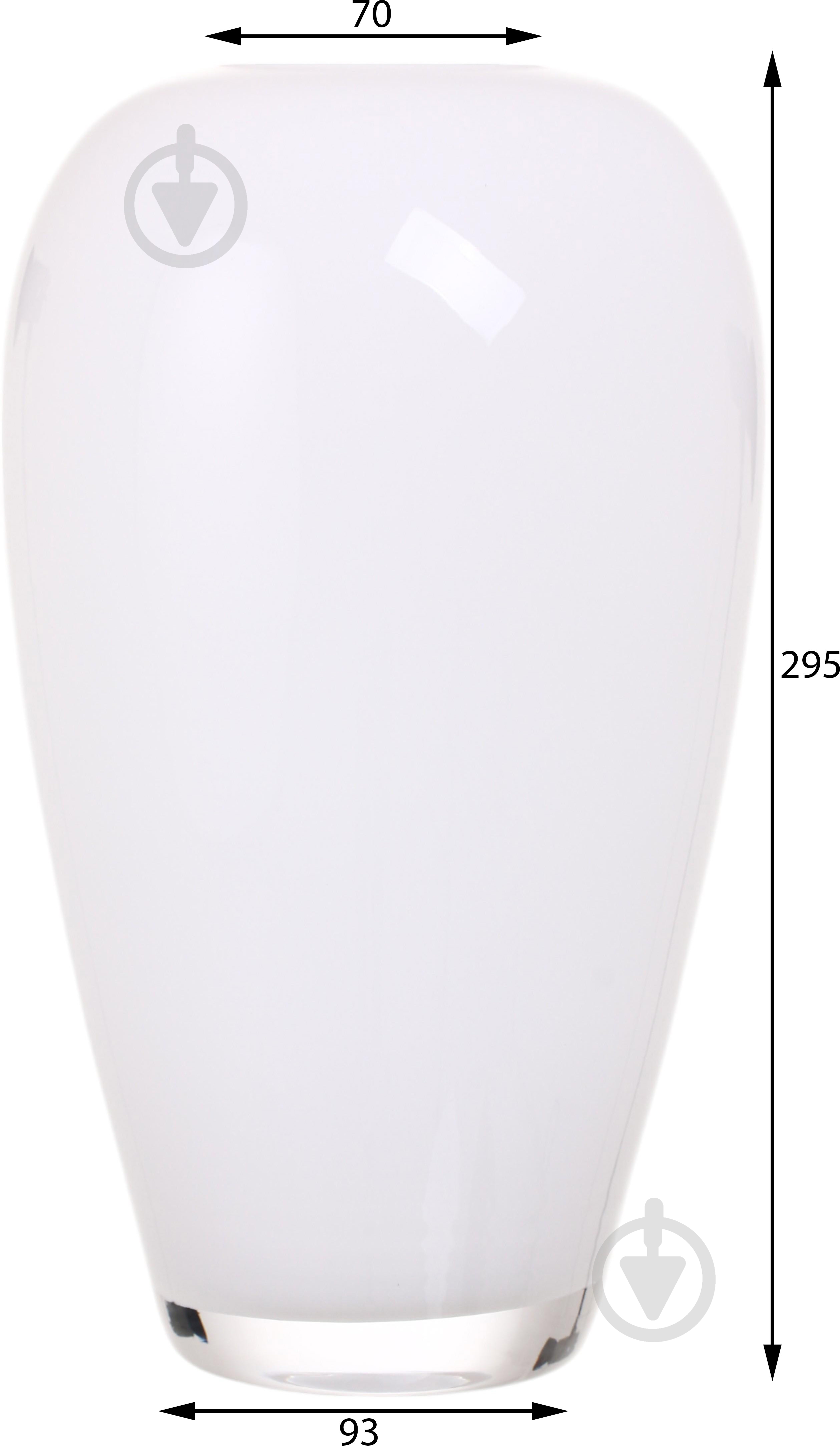Ваза скляна Wrzesniak Glassworks Balloon 30 см білий 17-9293A - фото 2