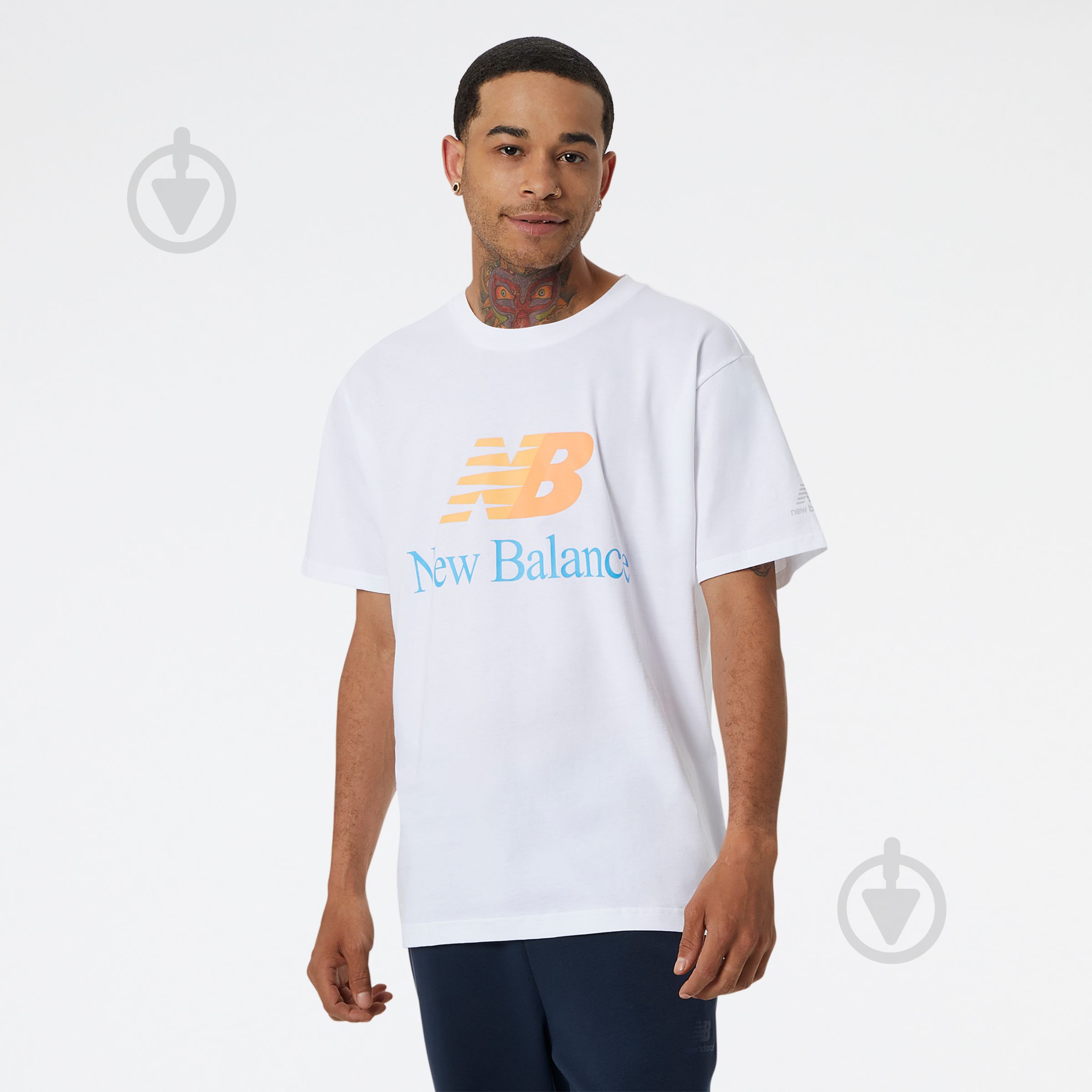 Футболка New Balance MT21529WT р.M белый - фото 1 Футболка New Balance MT21529WT р.M белый - фото 1