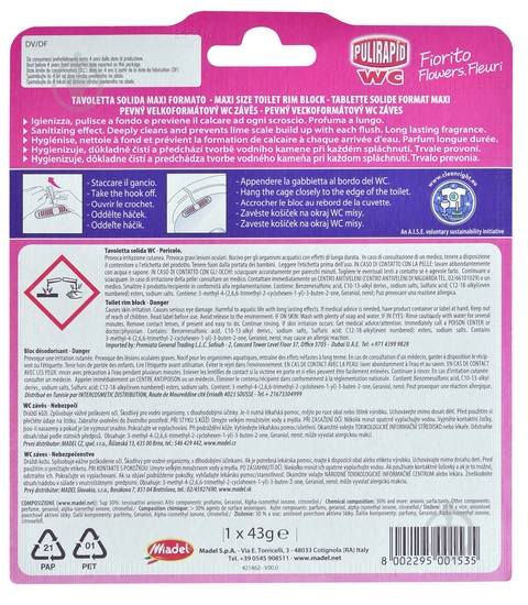 Туалетный блок PULIRAPID Wc Tavoletta Fiori - фото 2