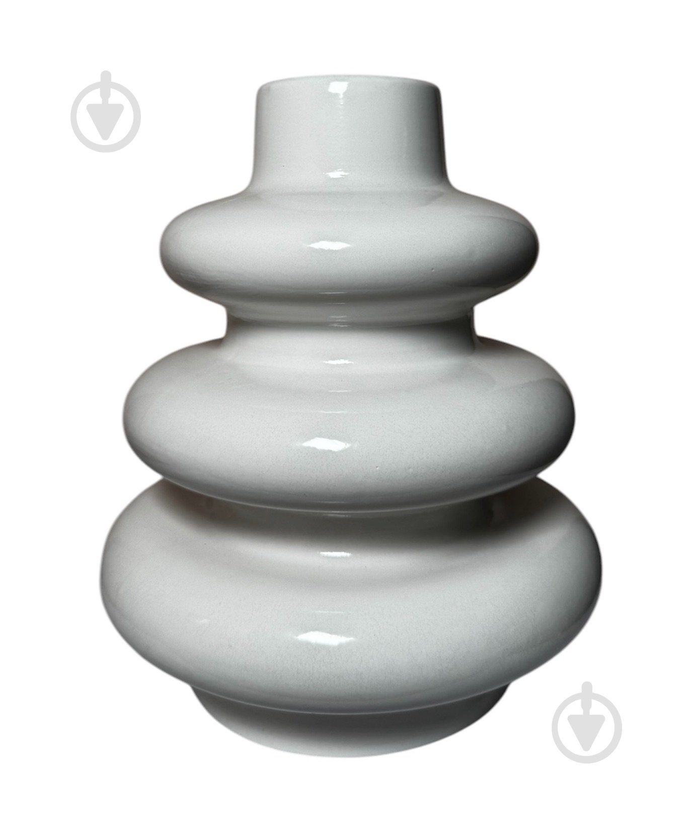 Ваза керамічна Nana ceramics Ліберті 26 см глянець білий - фото 1 Ваза керамічна Nana ceramics Ліберті 26 см глянець білий - фото 1