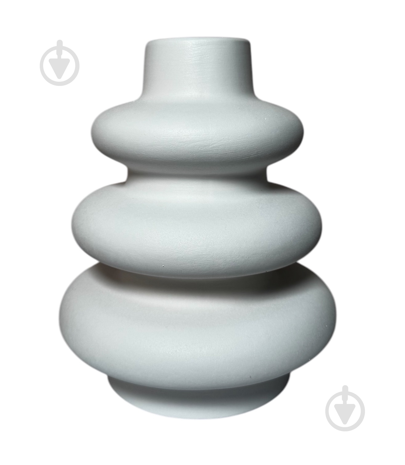 Ваза керамічна Nana ceramics Ліберті 26 см муар білий - фото 1