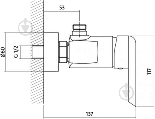 Смеситель для душа Cersanit Avedo - фото 2