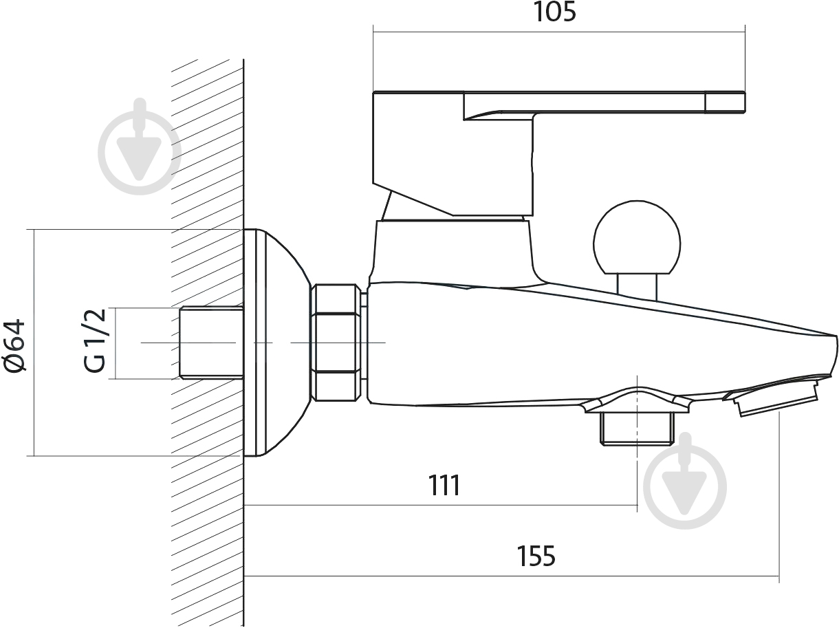 Смеситель Cersanit Cari AATB1000025983 - фото 2