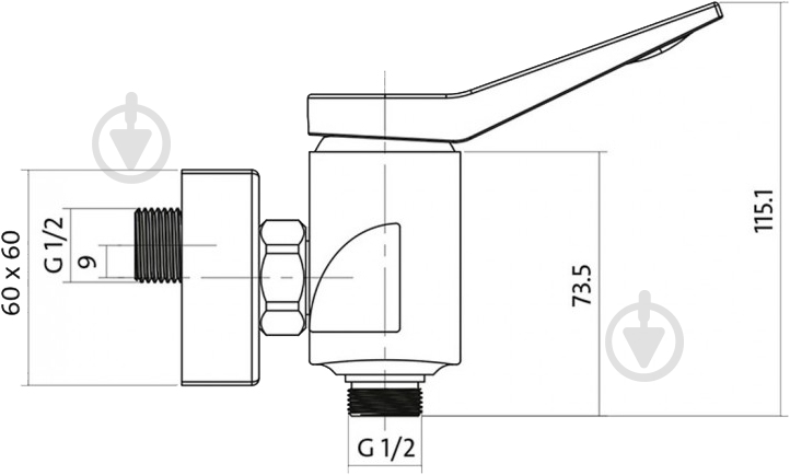 Смеситель для душа Cersanit Cromo - фото 2