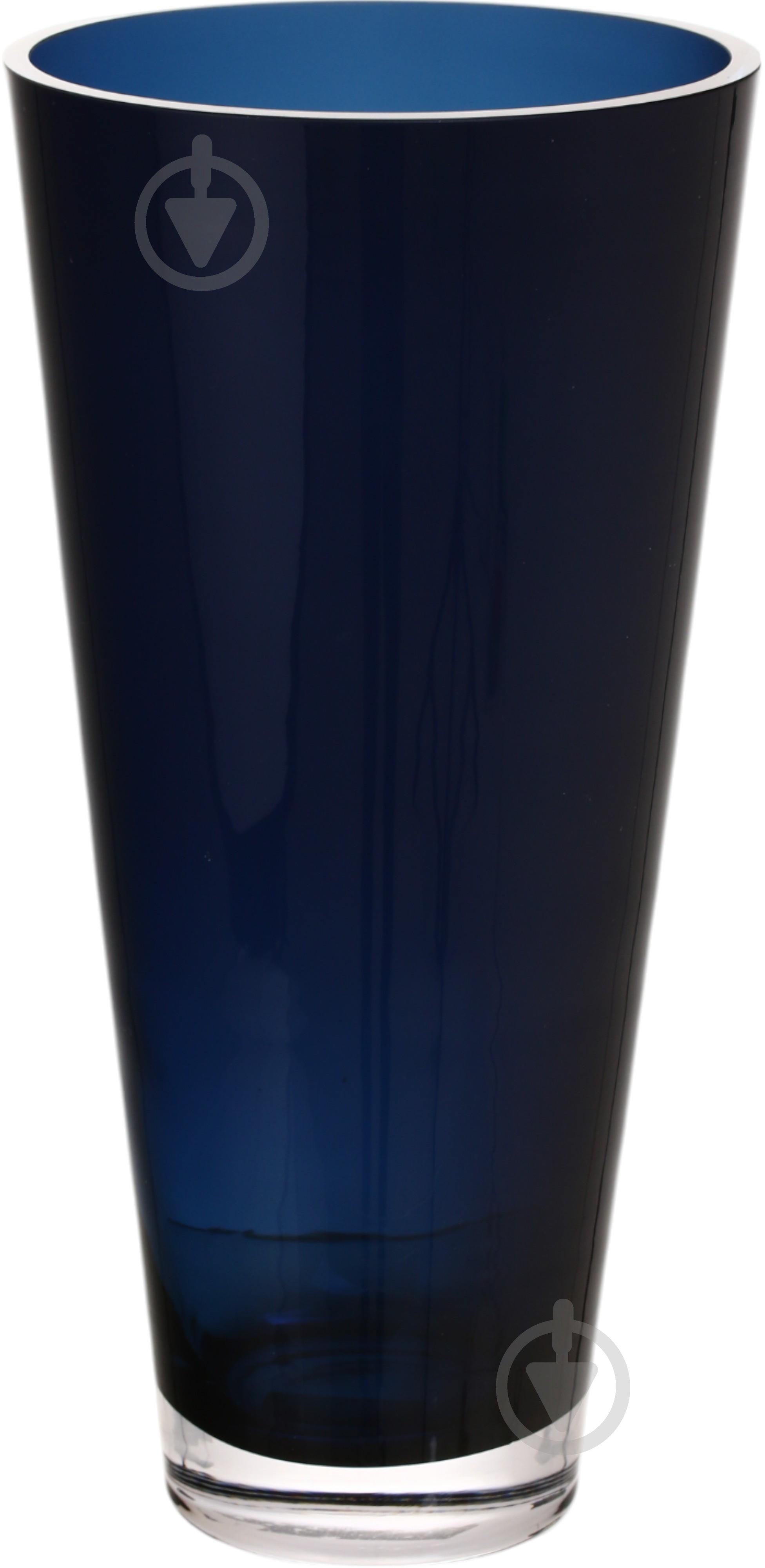 Ваза скляна Wrzesniak Glassworks Sofi 30 см синій 17-133B - фото 3