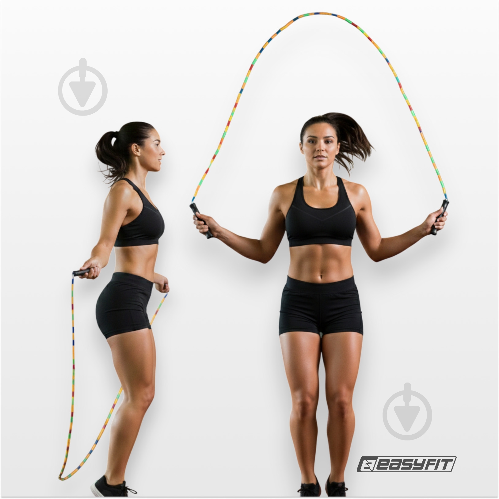 Скакалка EasyFit FreeRope бисерная 2,7 м (мультиколор) - фото 5