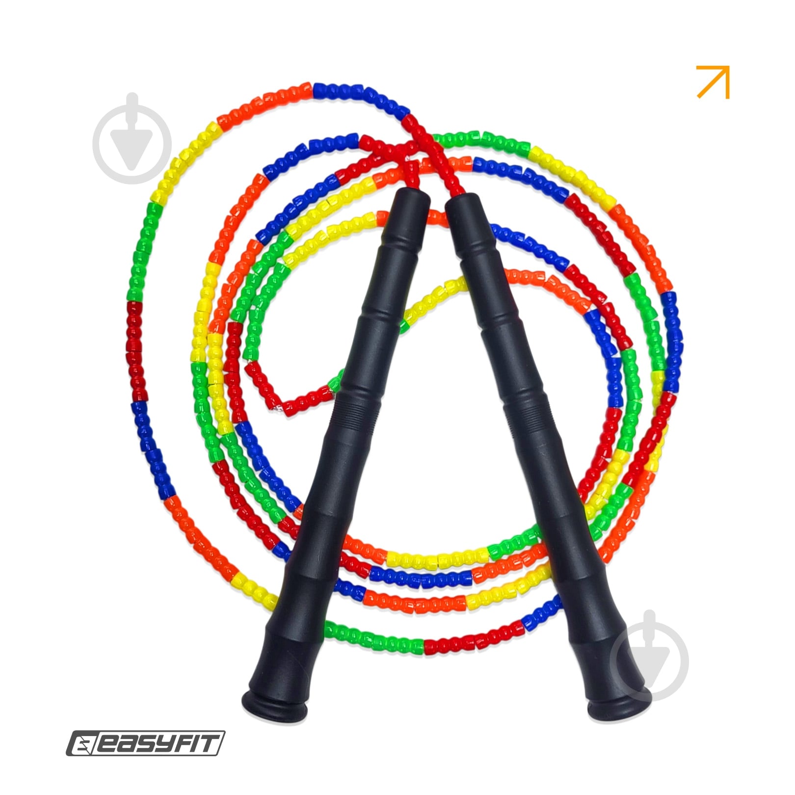 Скакалка EasyFit FreeRope бисерная 2,7 м (мультиколор) - фото 1 Скакалка EasyFit FreeRope бисерная 2,7 м (мультиколор) - фото 1