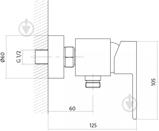 Смеситель для душа Cersanit Elio - фото 2