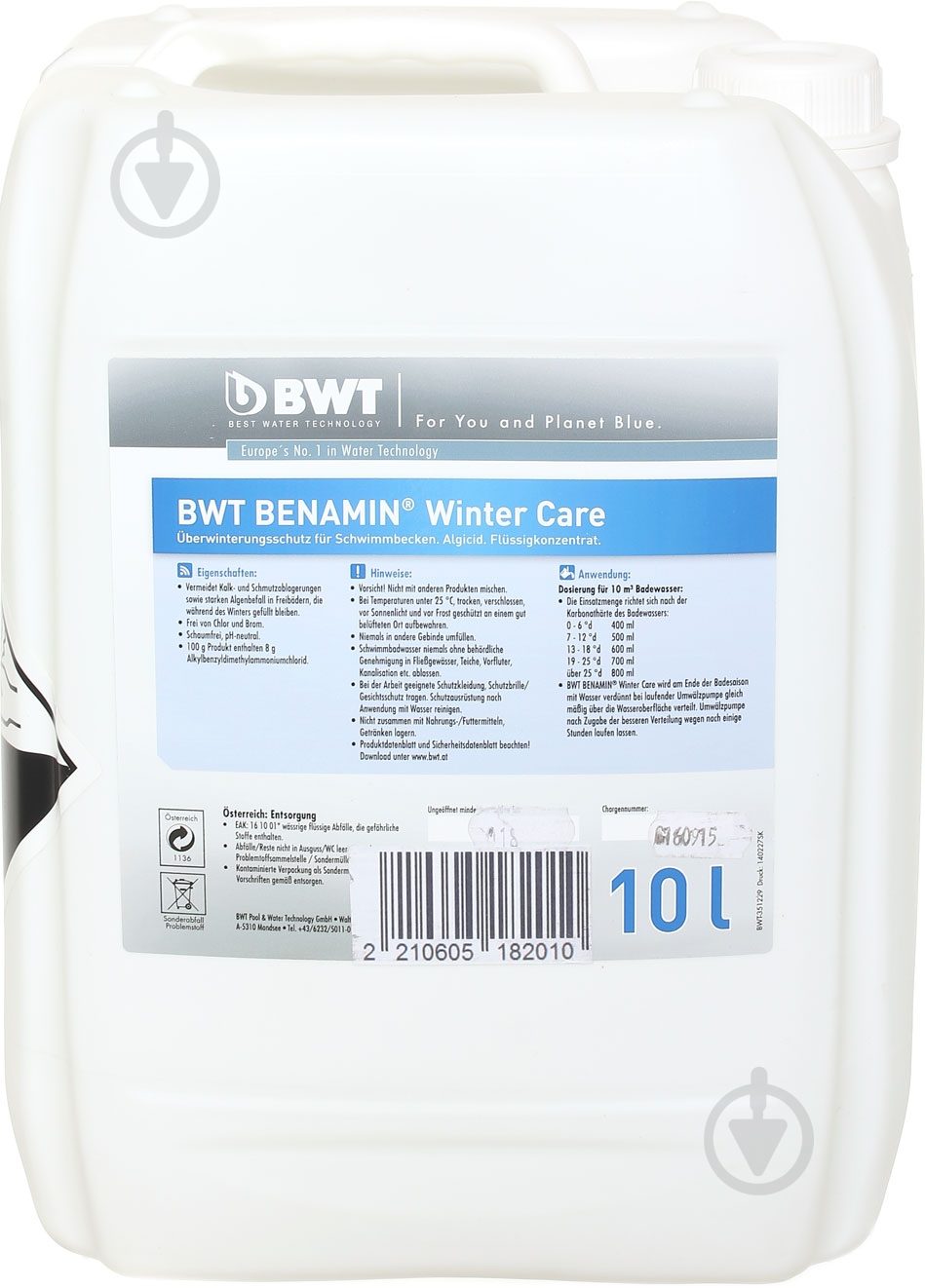Средство Benamin Winter Care 10 л BWT - фото 1