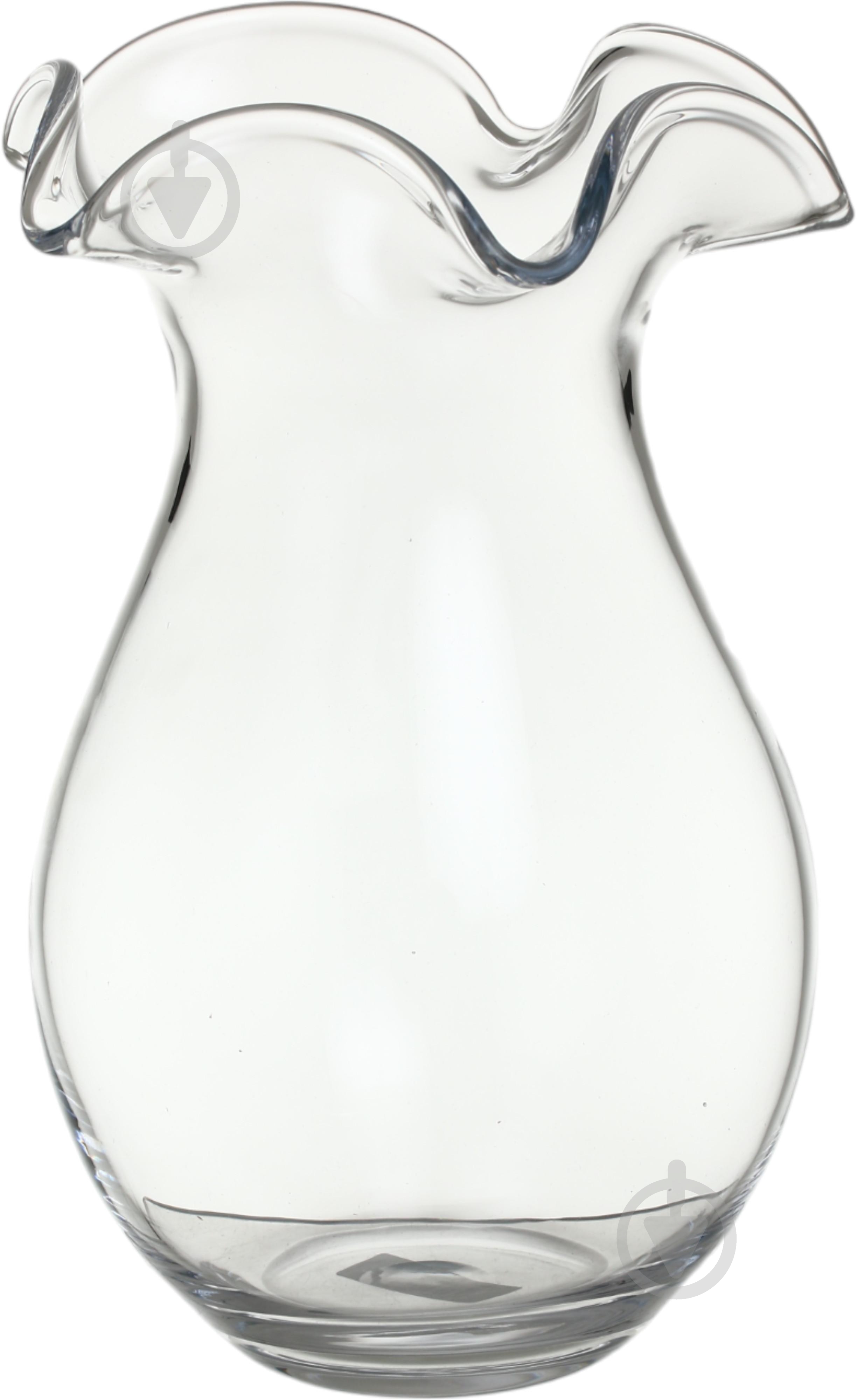 Ваза скляна Wrzesniak Glassworks Flower 25 см прозора 17-8698B - фото 1