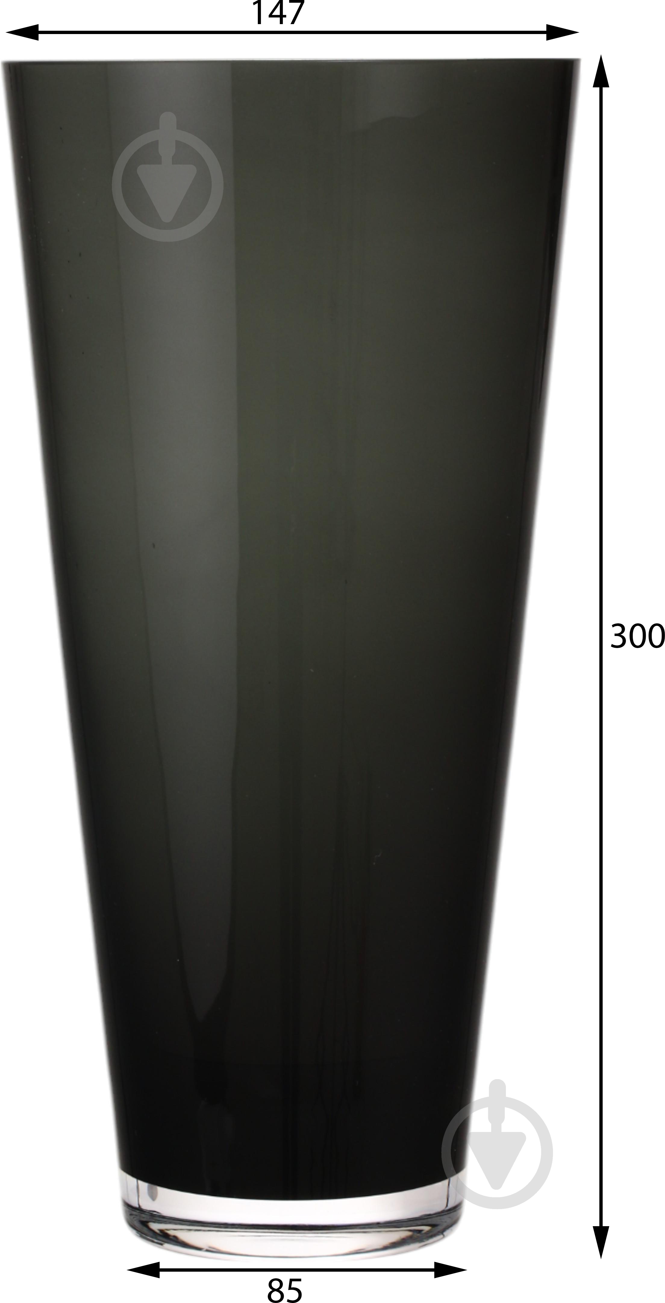 Ваза скляна Wrzesniak Glassworks Sofi 30 см сірий 17-133B - фото 2