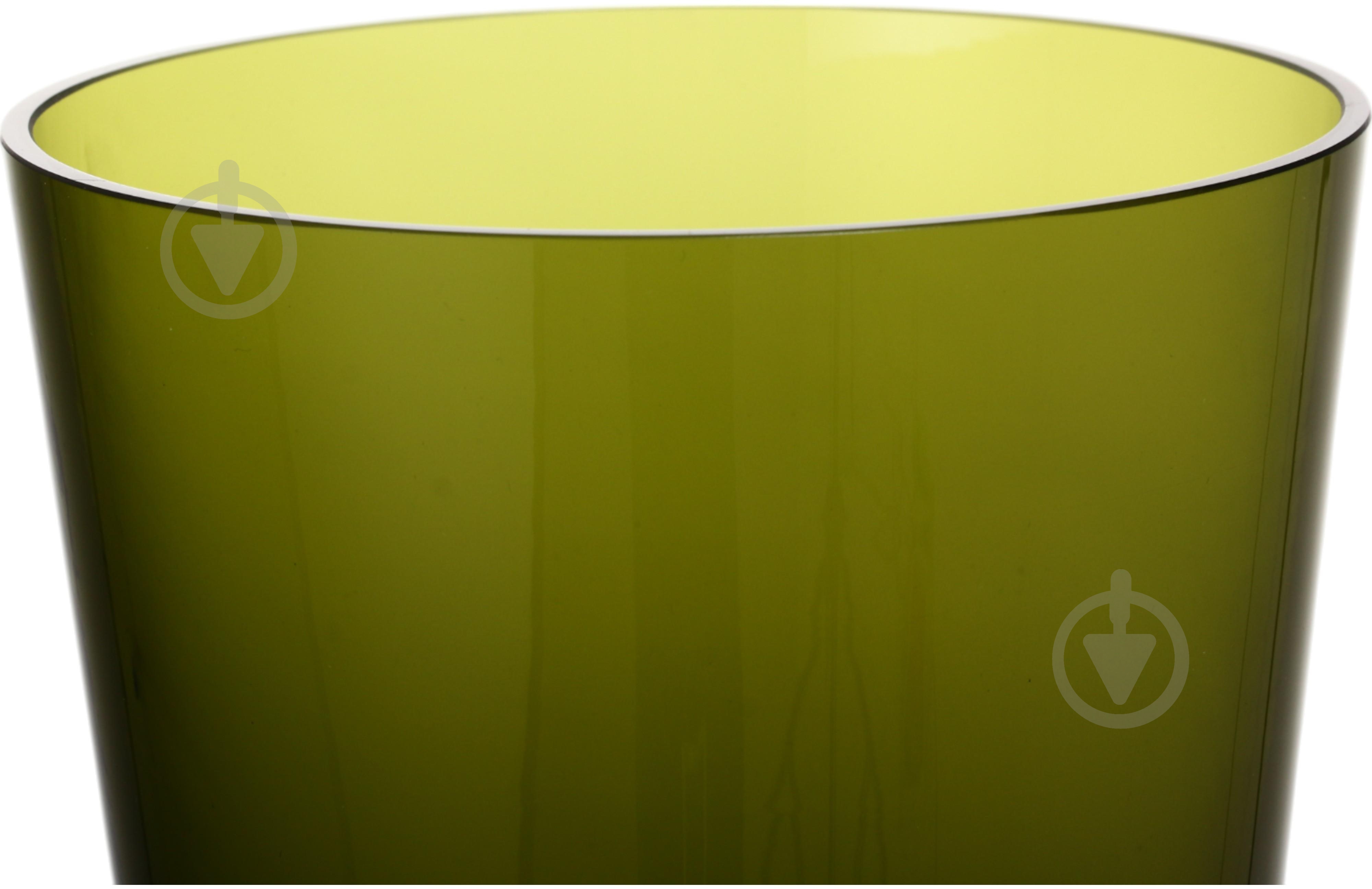 Ваза скляна Wrzesniak Glassworks Sofi 30 см оливковий 17-133B - фото 4