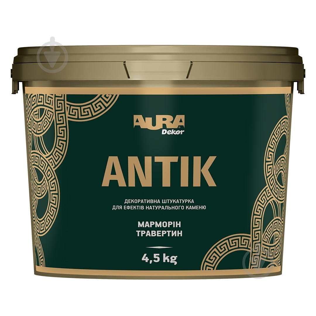 Декоративна штукатурка моделювальна Aura® Antik марморіно, травертин 4,5 кг білий - фото 1