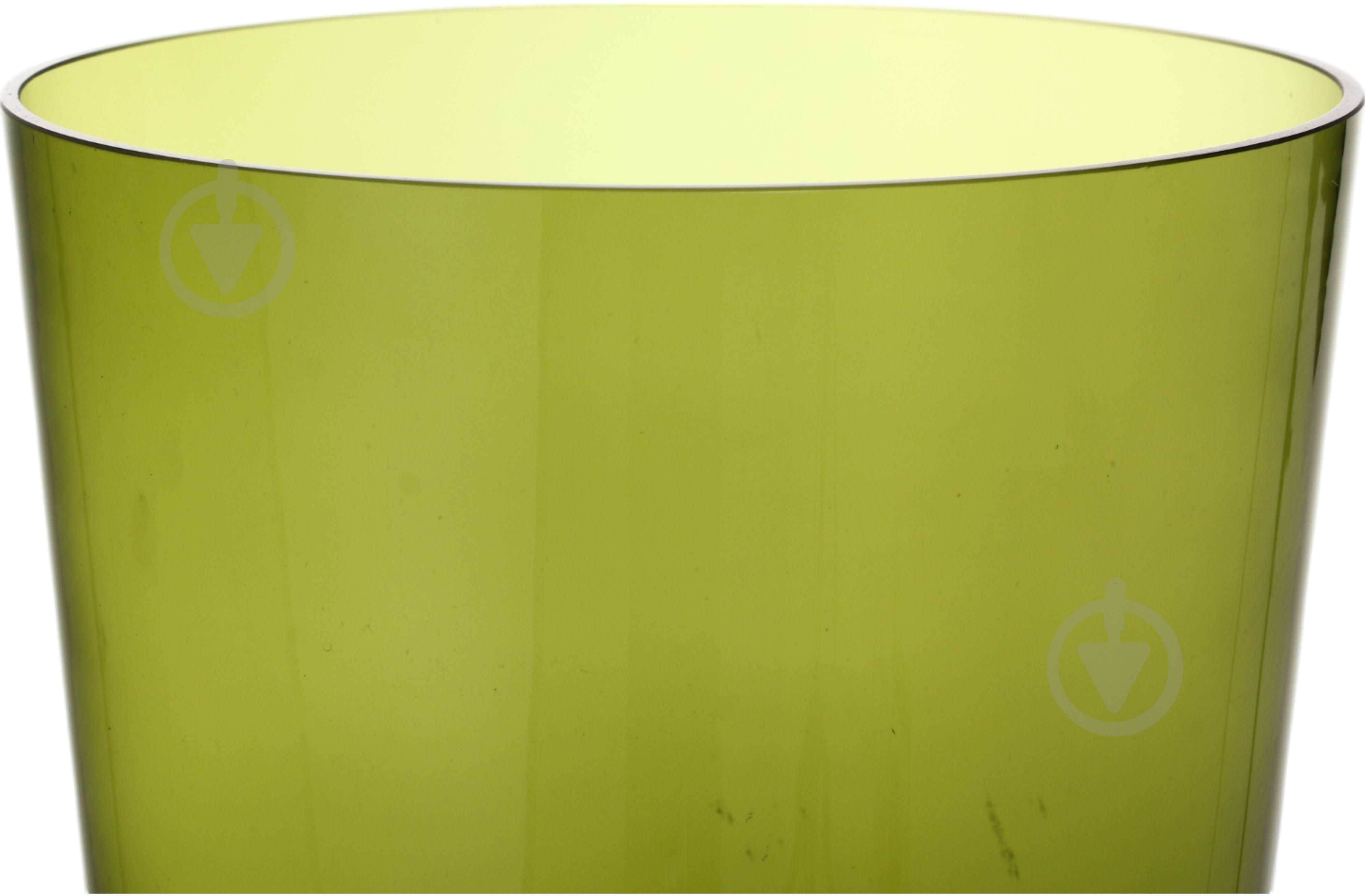 Ваза скляна Wrzesniak Glassworks Sofi 35 см оливковий 17-1444 - фото 4