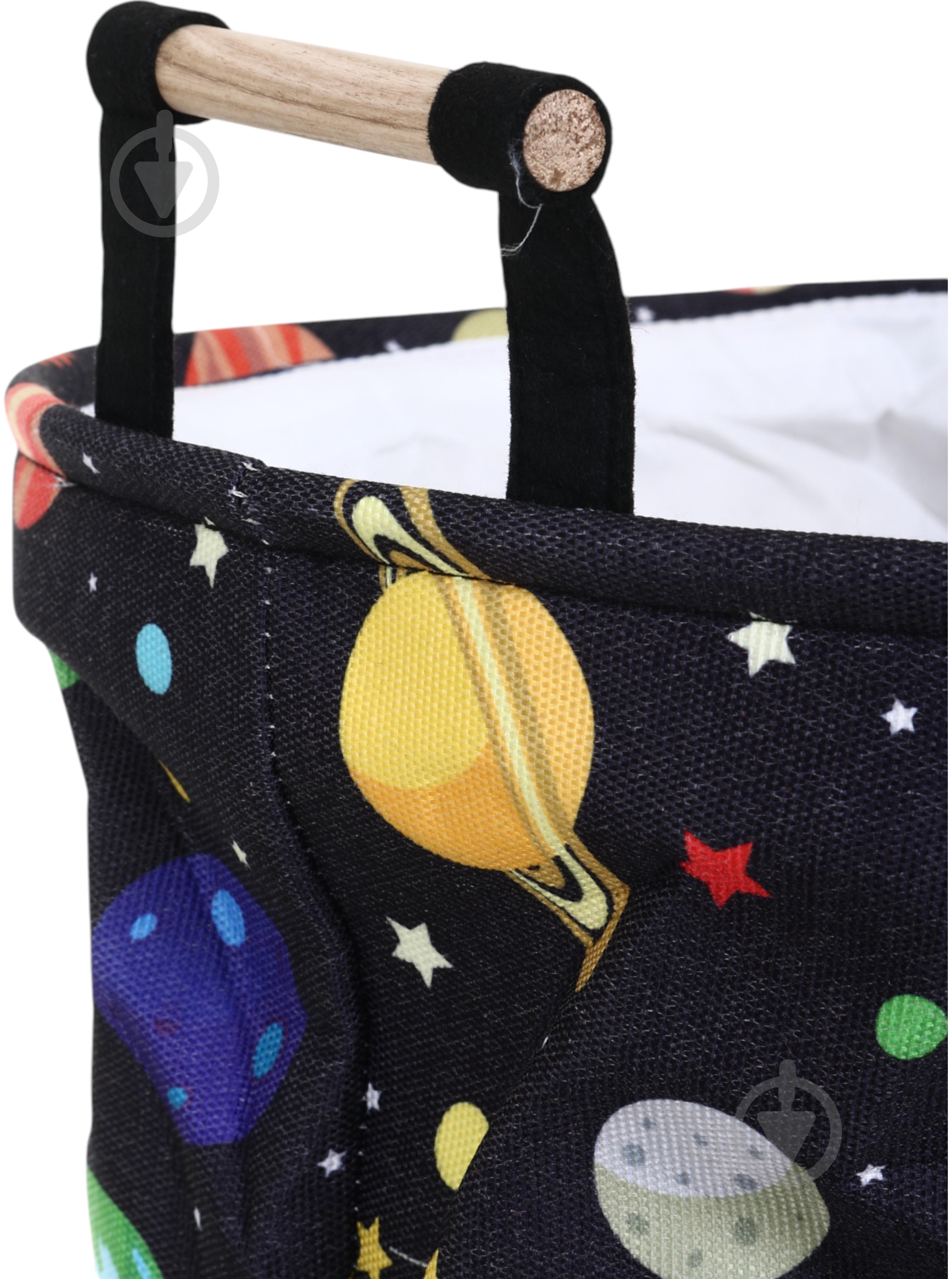 Корзина для игрушек HW Космос 40х40х50 см E005410 - фото 3