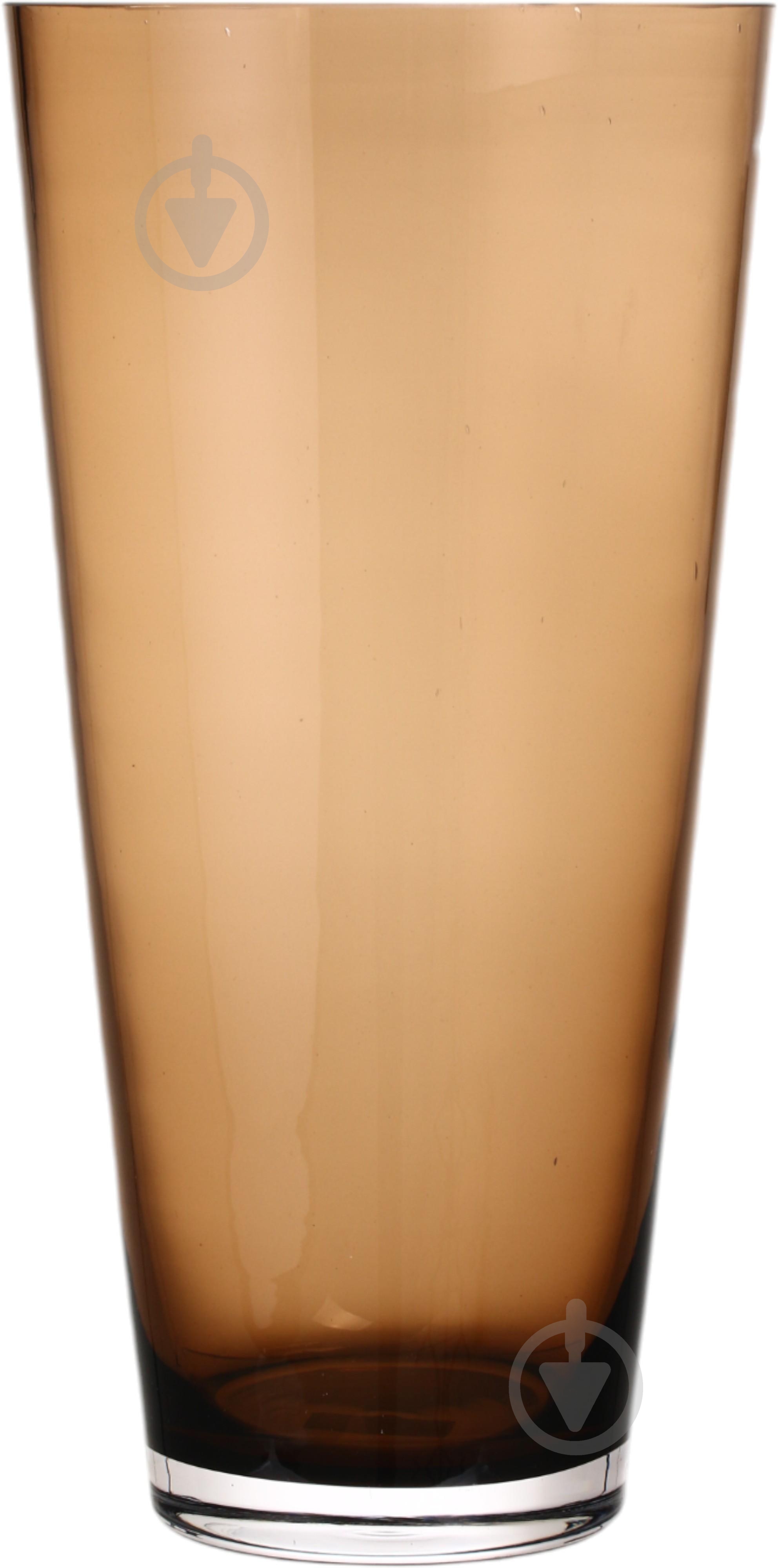 Ваза скляна Wrzesniak Glassworks Sofi 35 см коричневий 17-1444 - фото 3