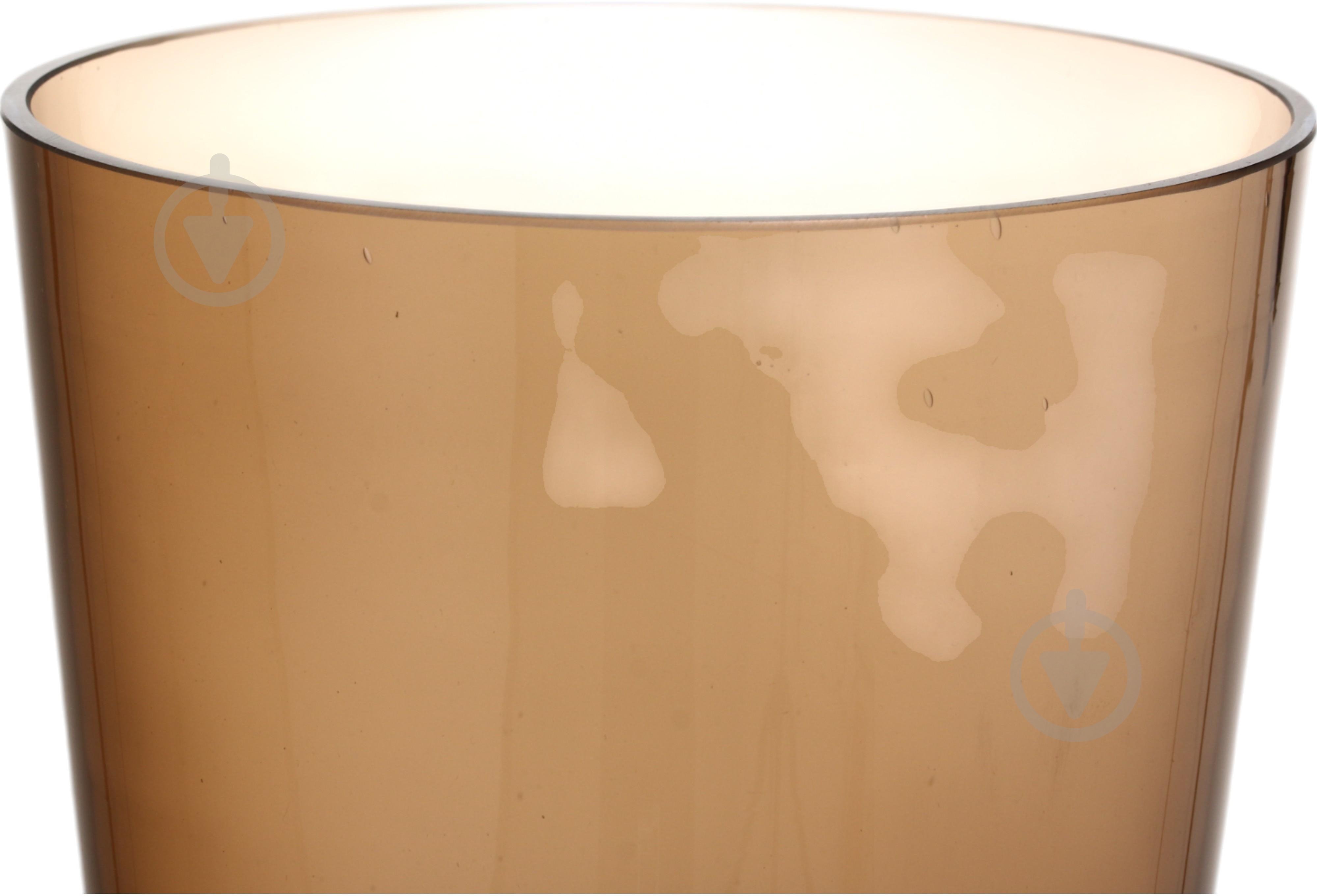 Ваза скляна Wrzesniak Glassworks Sofi 35 см коричневий 17-1444 - фото 4