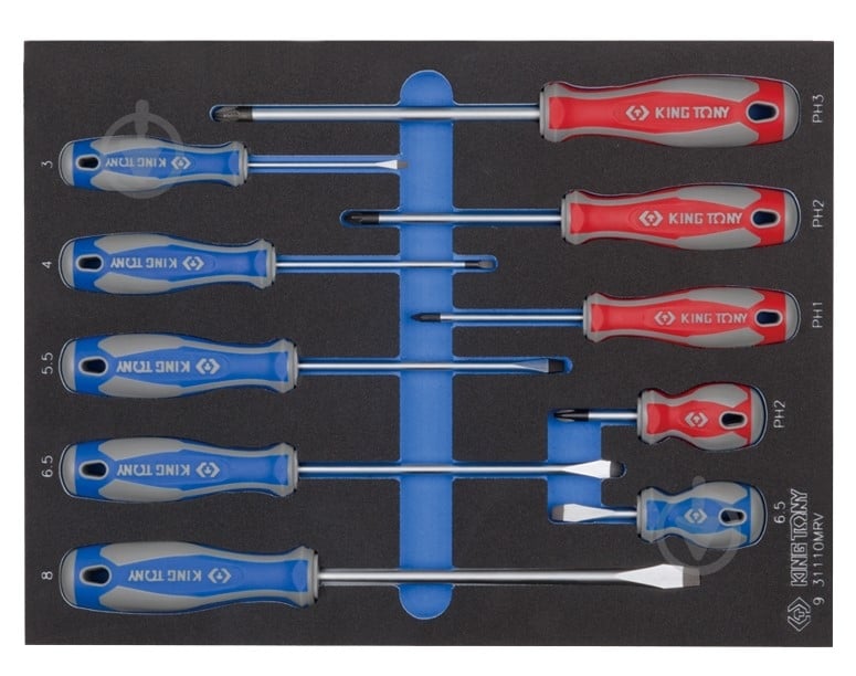 Набор отверток KING TONY 9-31110MRV - фото 1 Набор отверток KING TONY 9-31110MRV - фото 1