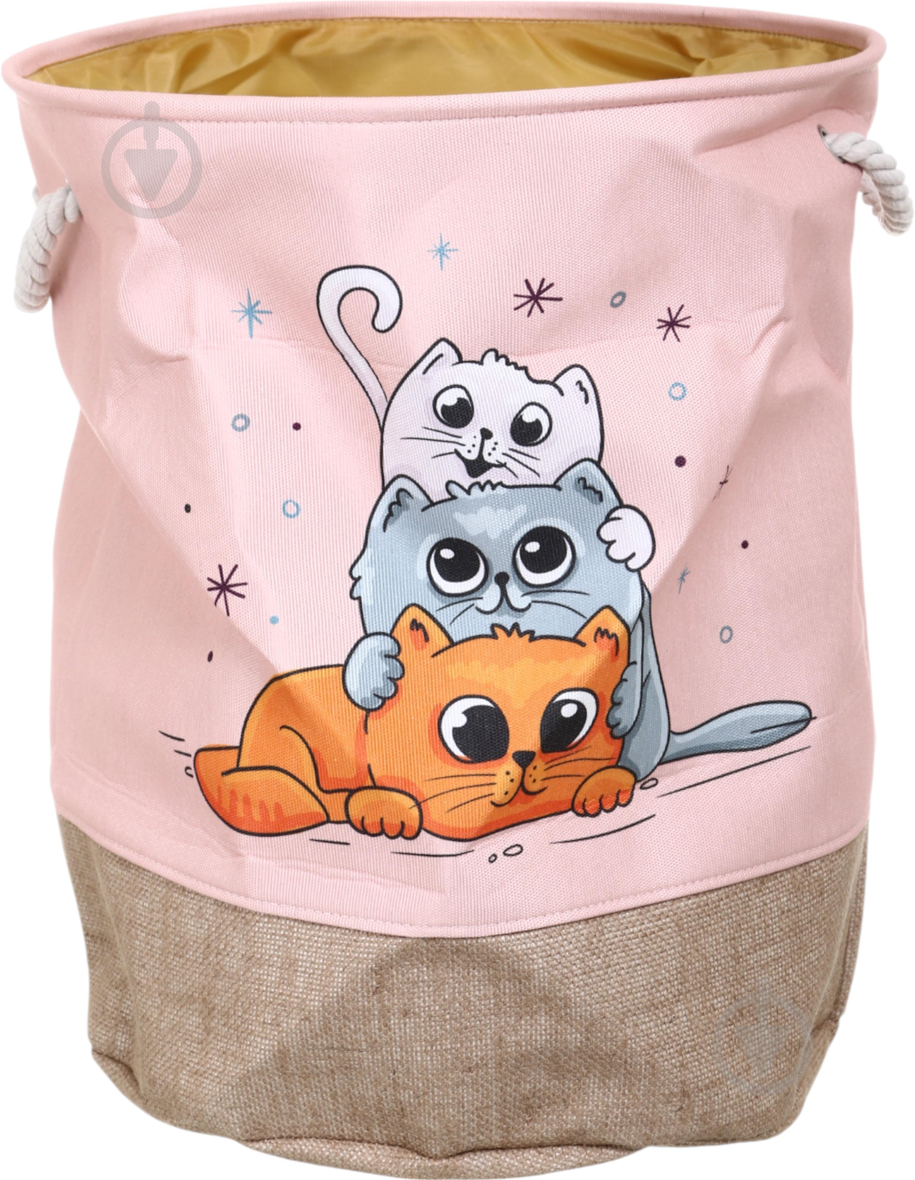 Кошик для іграшок HW Котики 40х40х50 см NULL - фото 1