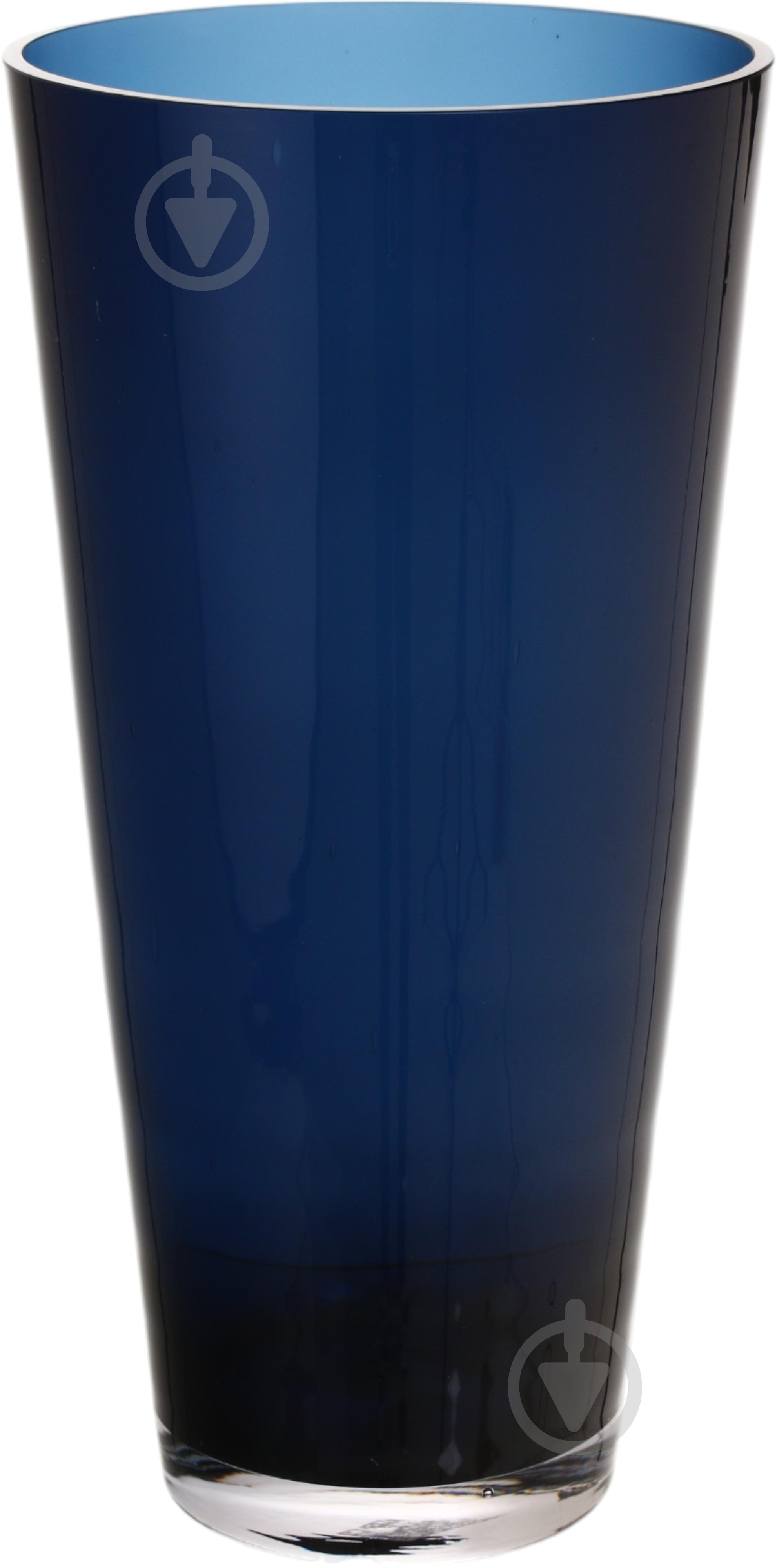 Ваза скляна Wrzesniak Glassworks Sofi 35 см синій 17-1444 - фото 1
