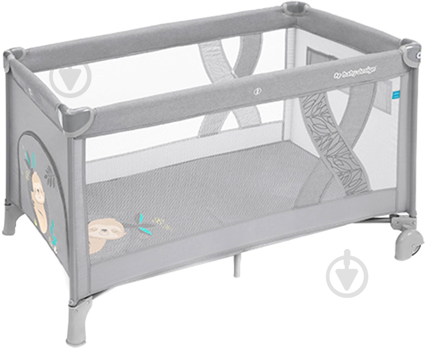 Манеж-кровать Baby Design Simple (07 light gray) 292590 - фото 1