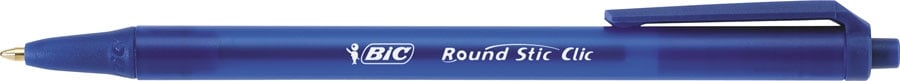 Ручка кулькова BIC Round Stic Clic синя - фото 2