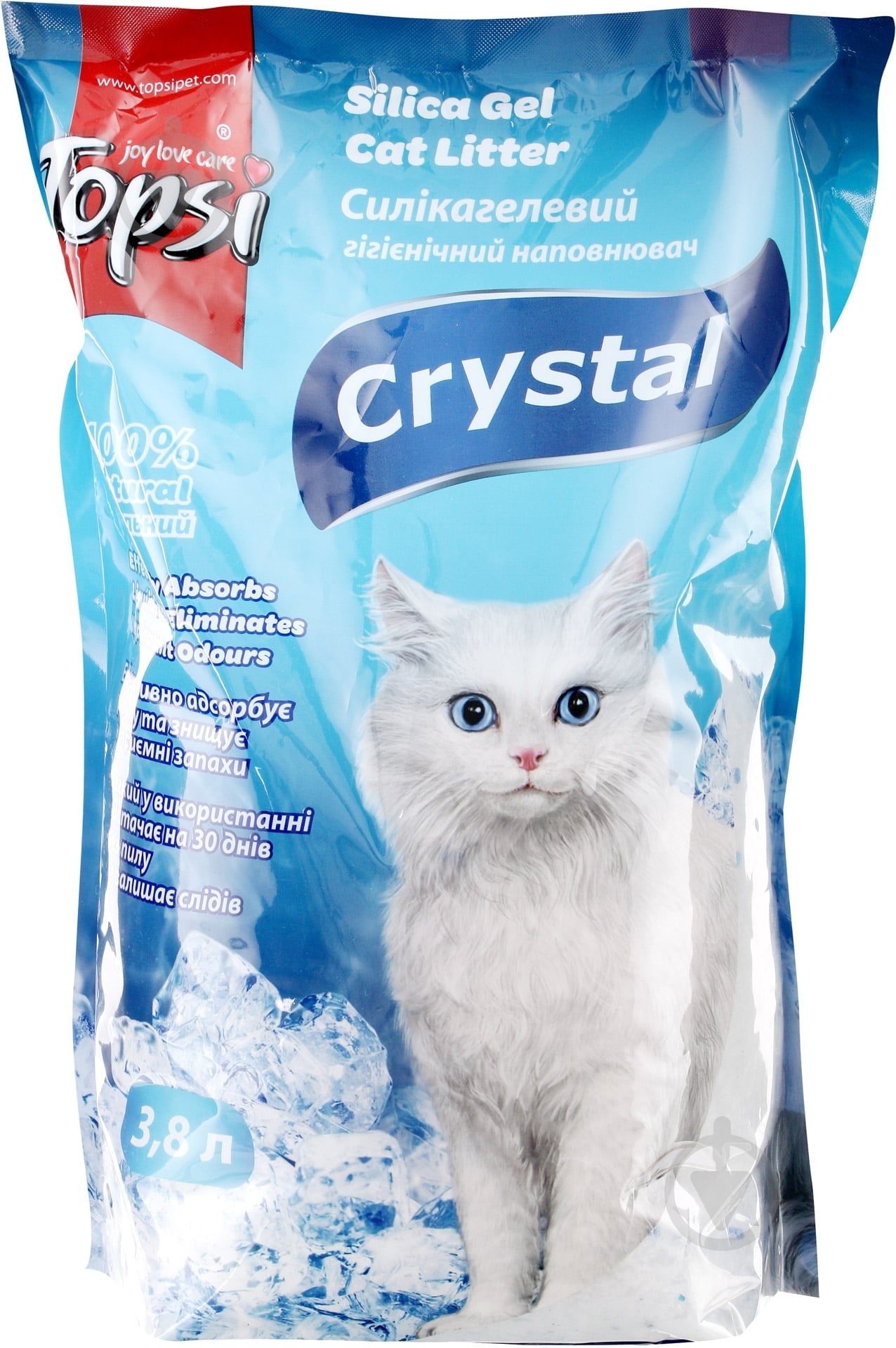 Наповнювач для котячого туалету Topsi Crystal 3,8 л - фото 1 Наповнювач для котячого туалету Topsi Crystal 3,8 л - фото 1