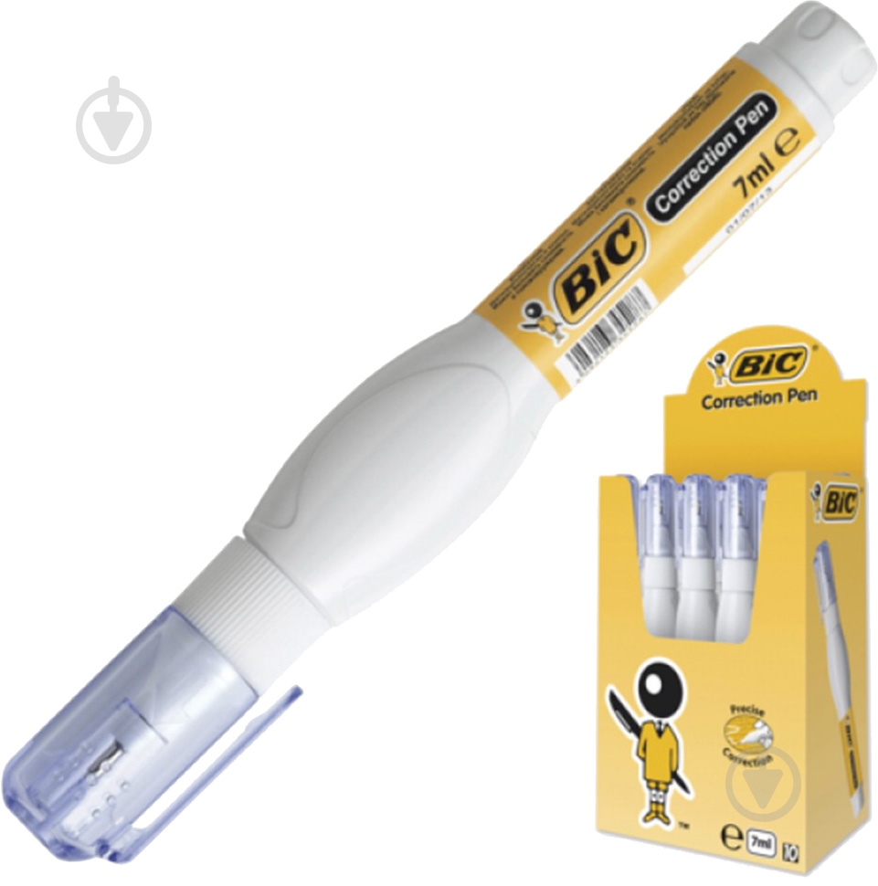 Корректор-ручка BIC 7 мл с металлическим кончиком - фото 1