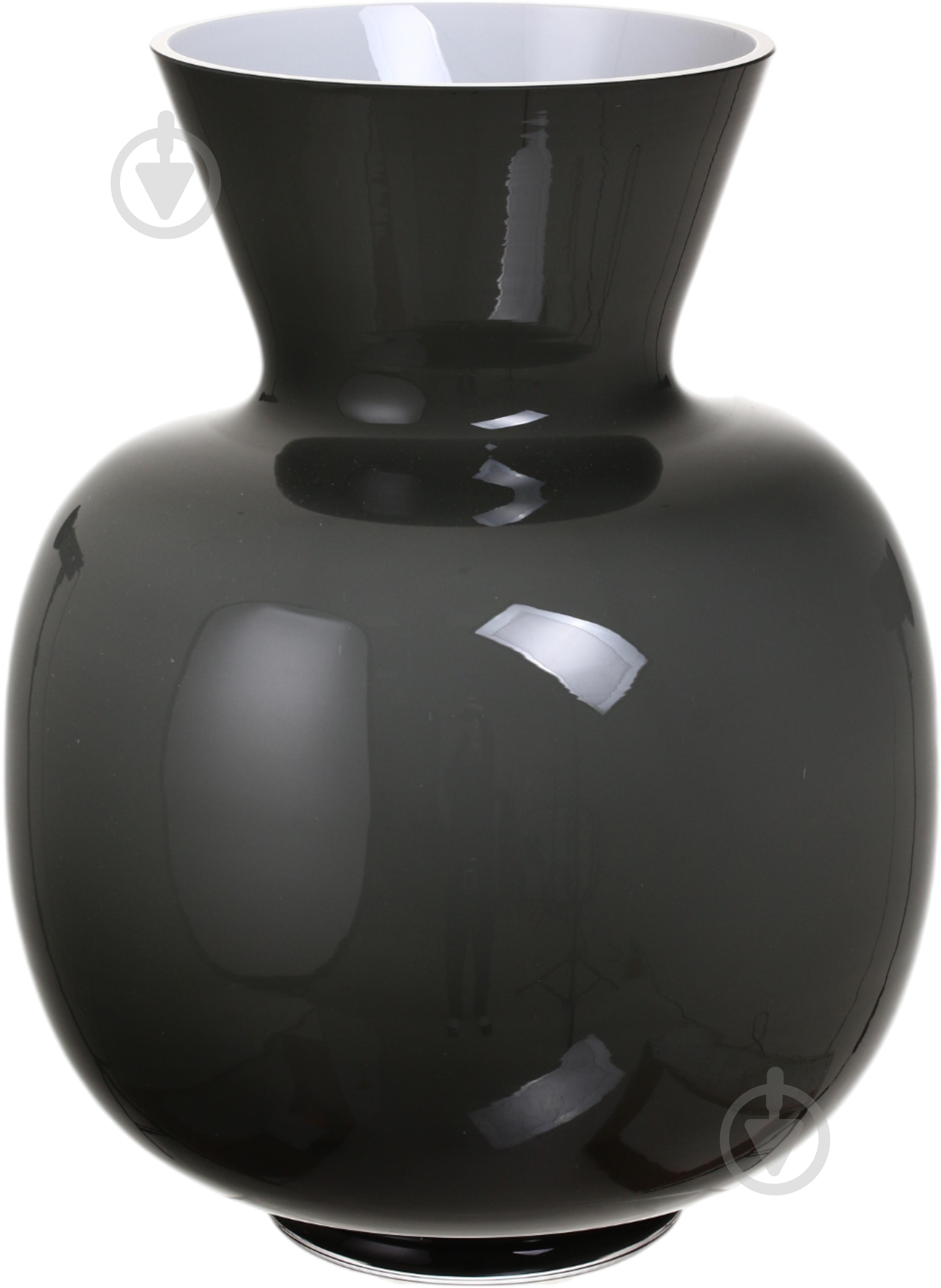 Ваза скляна Wrzesniak Glassworks Opal 34 см сірий 17-11322 - фото 1
