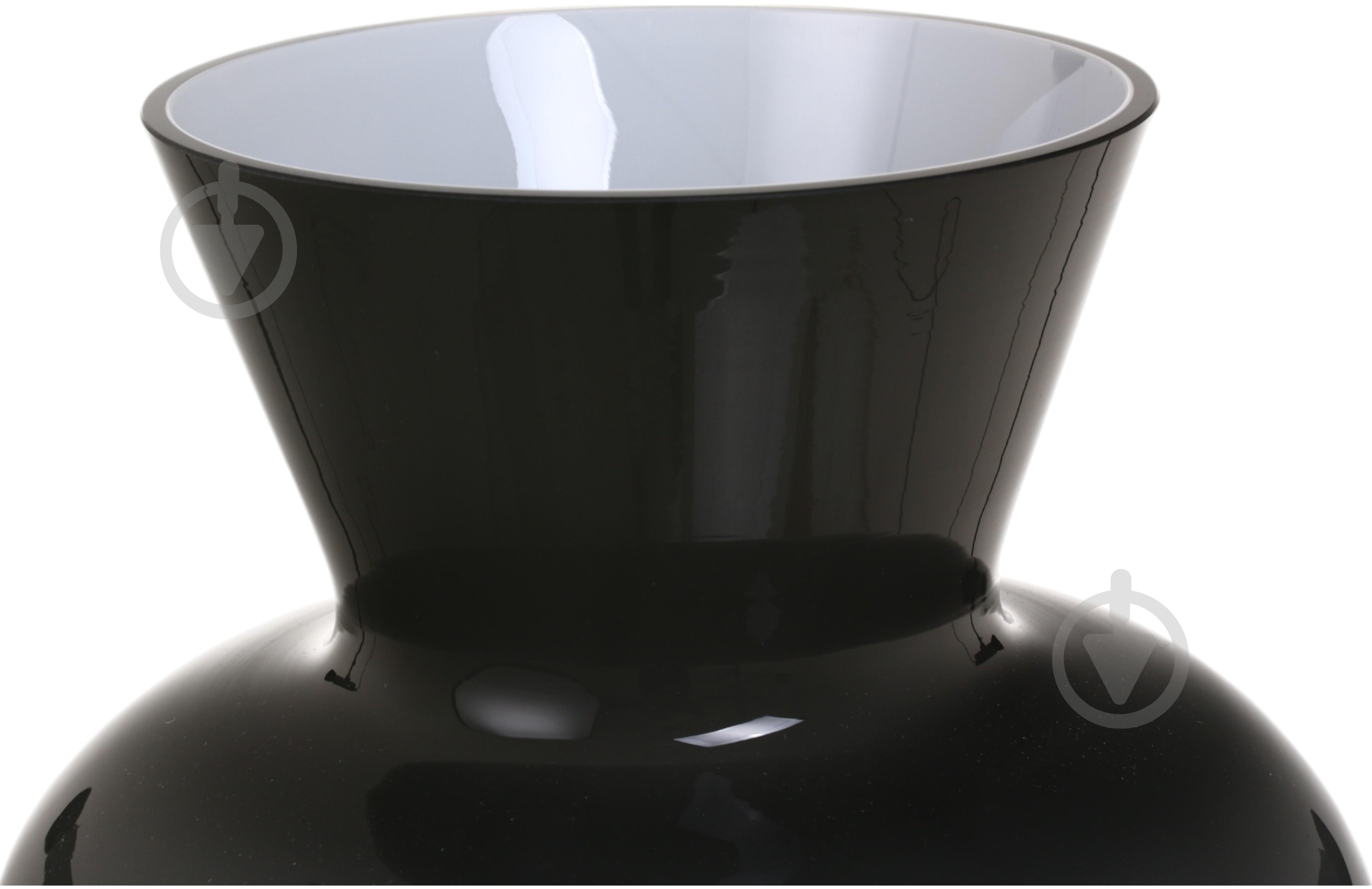 Ваза скляна Wrzesniak Glassworks Opal 34 см сірий 17-11322 - фото 4