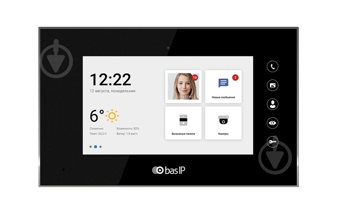 IP-видеодомофон BAS-IP AQ-07L (black) - фото 1 IP-видеодомофон BAS-IP AQ-07L (black) - фото 1