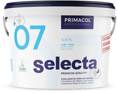 Краска интерьерная латексная Primacol Professional SELECTA 07 мат H072 5 л - фото 2 Краска интерьерная латексная Primacol Professional SELECTA 07 мат H072 5 л - фото 2