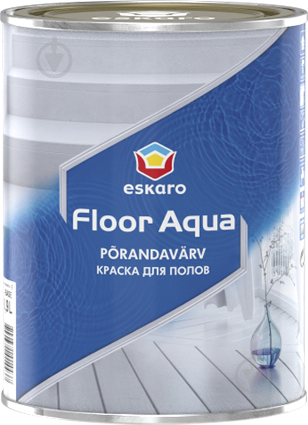 Эмаль акриловая Eskaro для деревянного и бетонного пола Floor Aqua 70 (А) белый глянец 2,7 л - фото 1 Эмаль акриловая Eskaro для деревянного и бетонного пола Floor Aqua 70 (А) белый глянец 2,7 л - фото 1