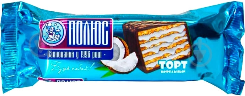 Вафли Полюс глазированные 60 г Кокос - фото 1