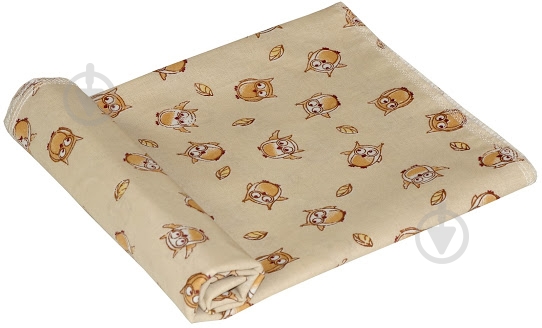 Пелюшки Руно Совенятка бежевий 95х110 см 204.03_совушки бежеві - фото 1 Пелюшки Руно Совенятка бежевий 95х110 см 204.03_совушки бежеві - фото 1