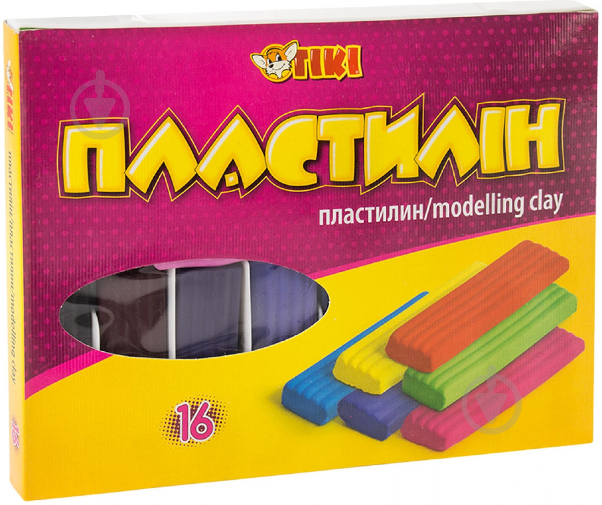 Пластилин 52103-TK 16х320 гр Тікі - фото 1