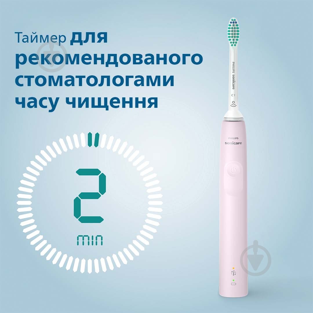Електрична зубна щітка Philips Sonicare 3100 series HX3671/11 - фото 8
