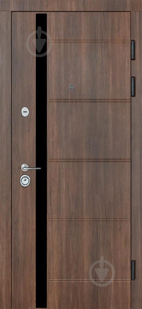 Двері вхідні Булат К-8 мод.520/236 дуб табак / дуб немо лате 2050x850 мм ліві - фото 2