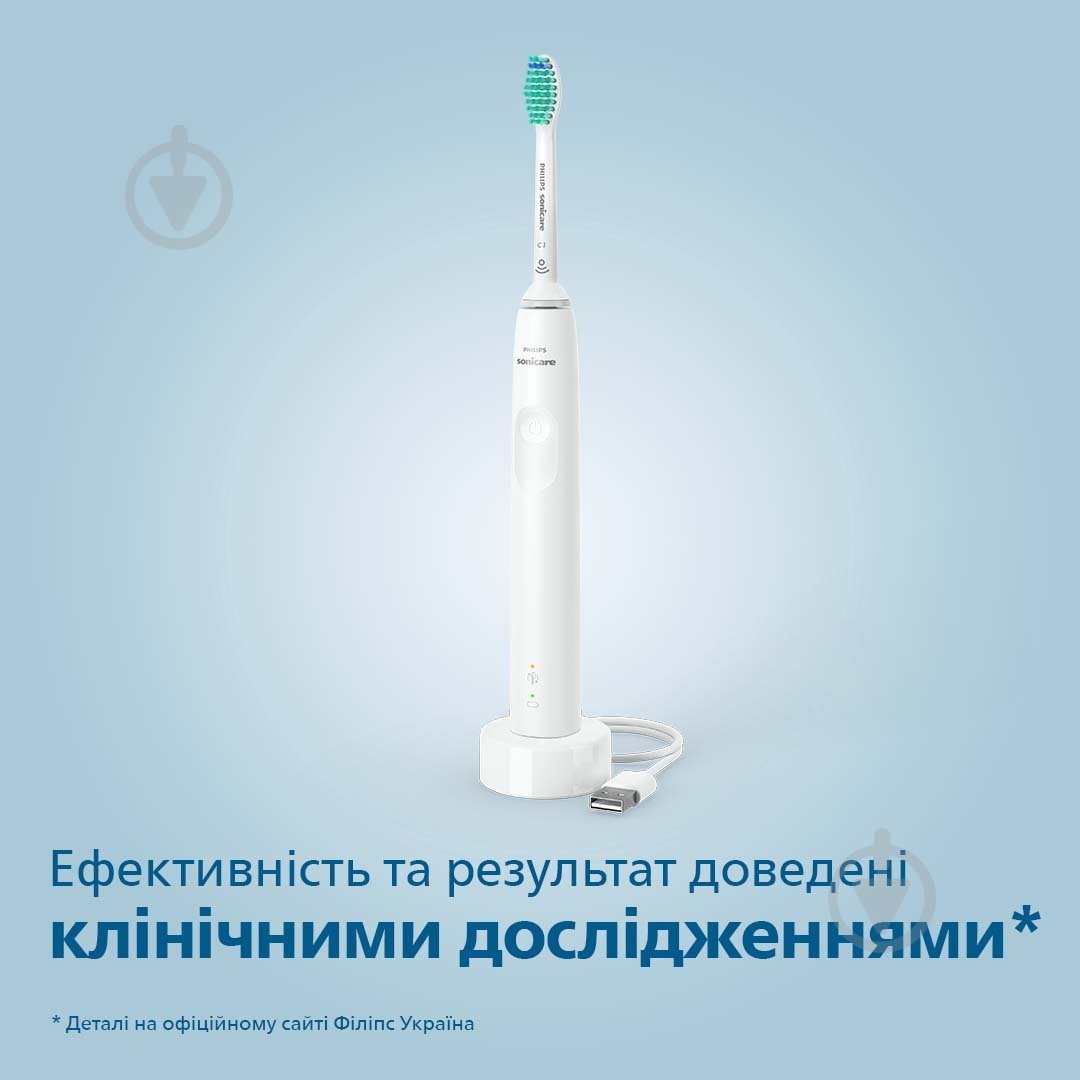 Електрична зубна щітка Philips Sonicare 3100 series HX3671/13 - фото 3