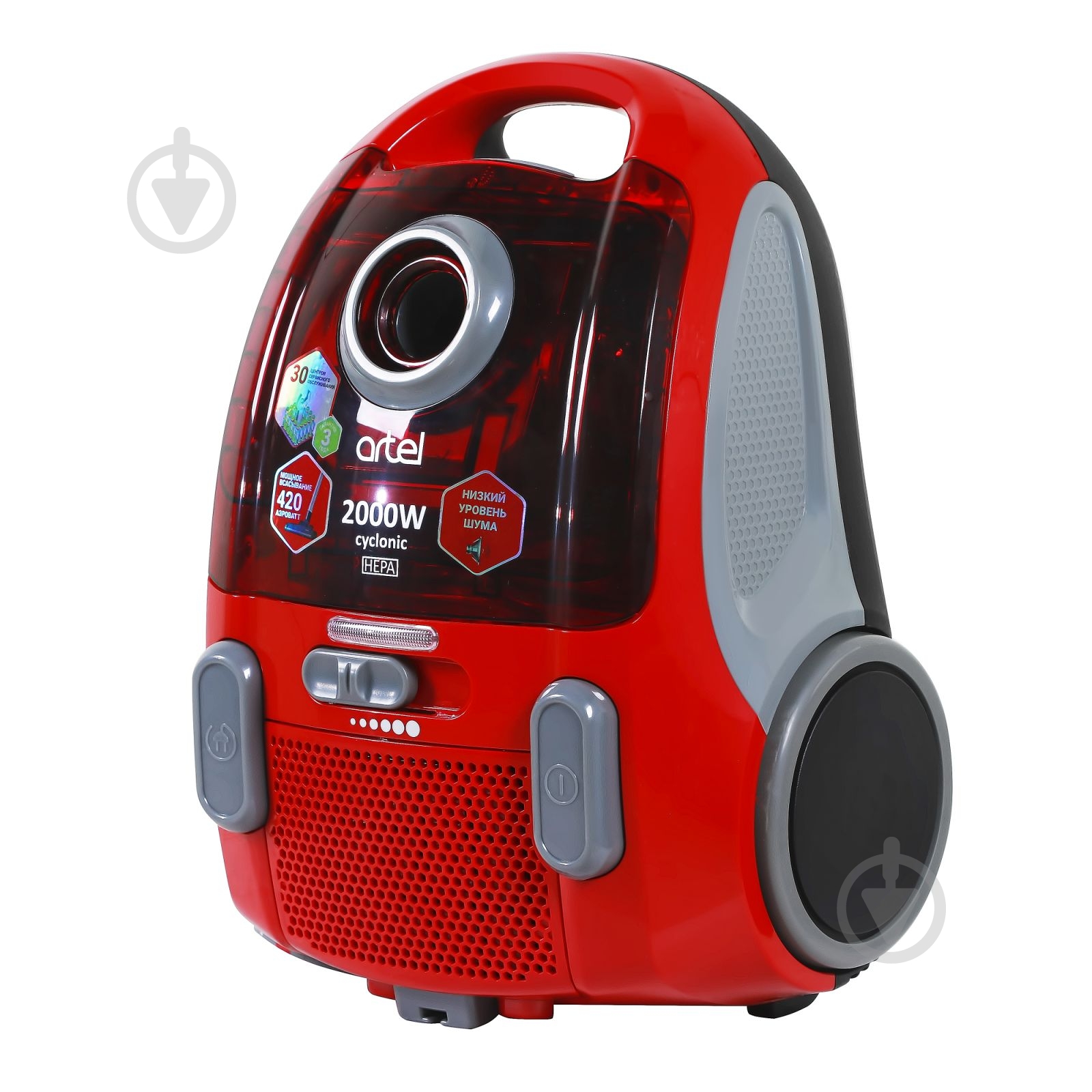 Пилосос Artel VCU 0120"+турбощітка RED red - фото 5 Пилосос Artel VCU 0120"+турбощітка RED red - фото 5