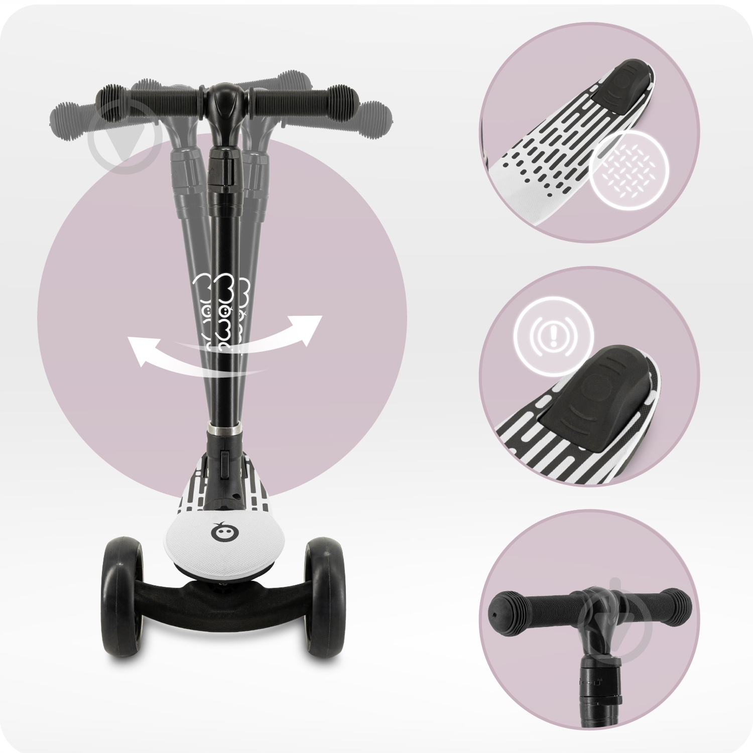 Самокат MoMi SAN Gray серый MAED00019 - фото 2