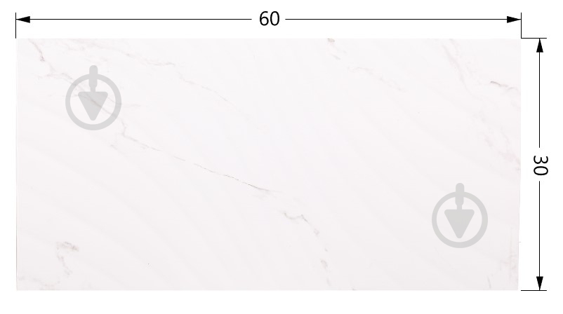 Плитка Ceramika Paradyz U112 bianco struktura polysk 30x60 см - фото 4