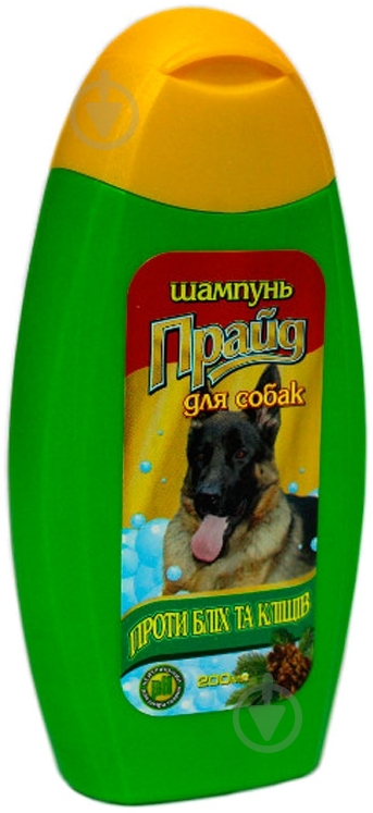 Шампунь Прайд Від бліх та клещів 200 мл для собак - фото 1 Шампунь Прайд Від бліх та клещів 200 мл для собак - фото 1