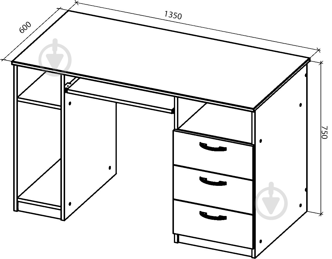 Стол компьютерный Грейд 302-06-14 венге - фото 3