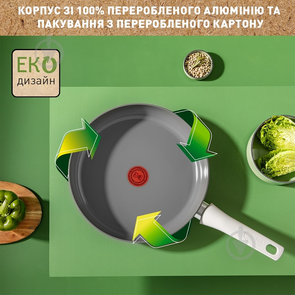 Набор сковород Tefal Renew On 3 предмета C4279132 - фото 5