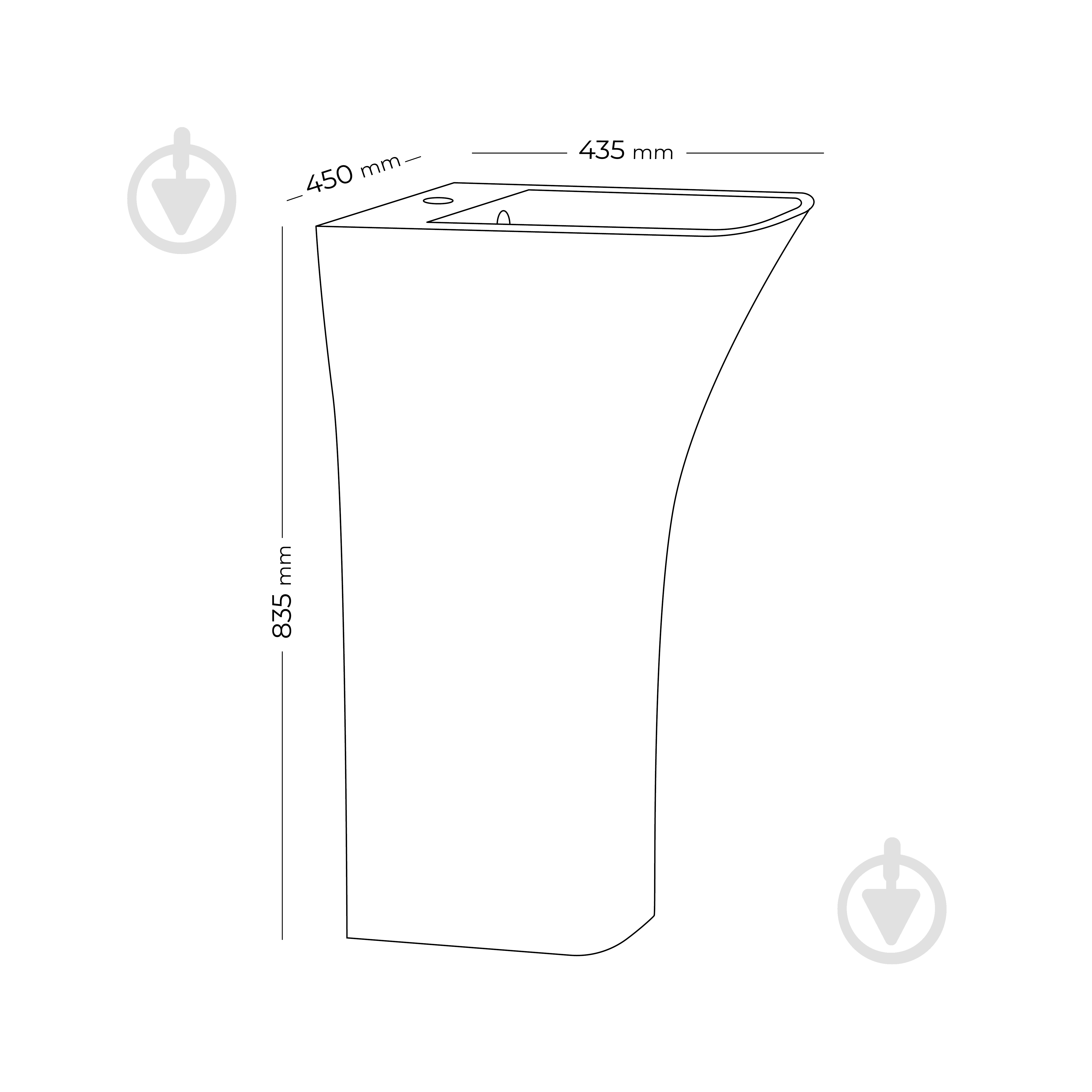 Умывальник Doosh KREMNIY DO-FS-02 White - фото 3