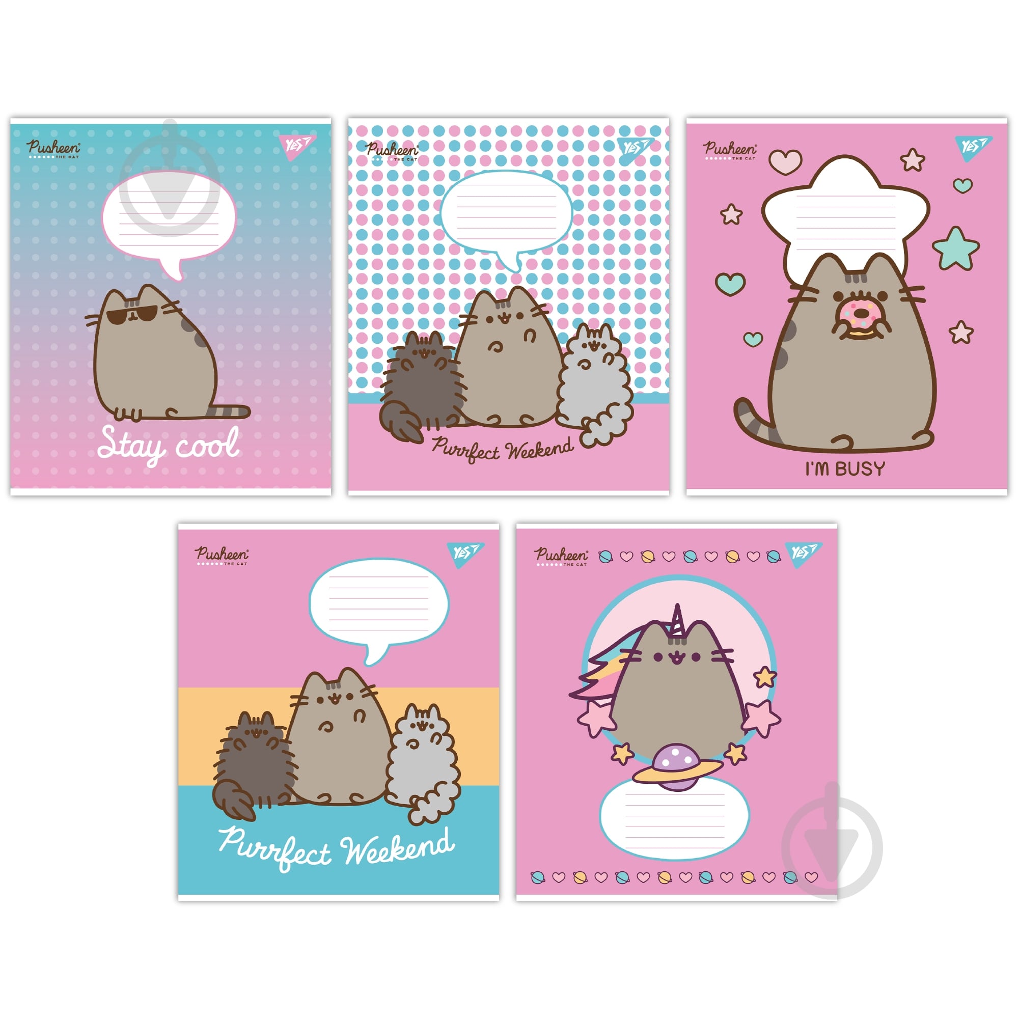 ᐉ Зошит шкільний Pusheen 12 аркушів коса лінія 766937 YES • Краща