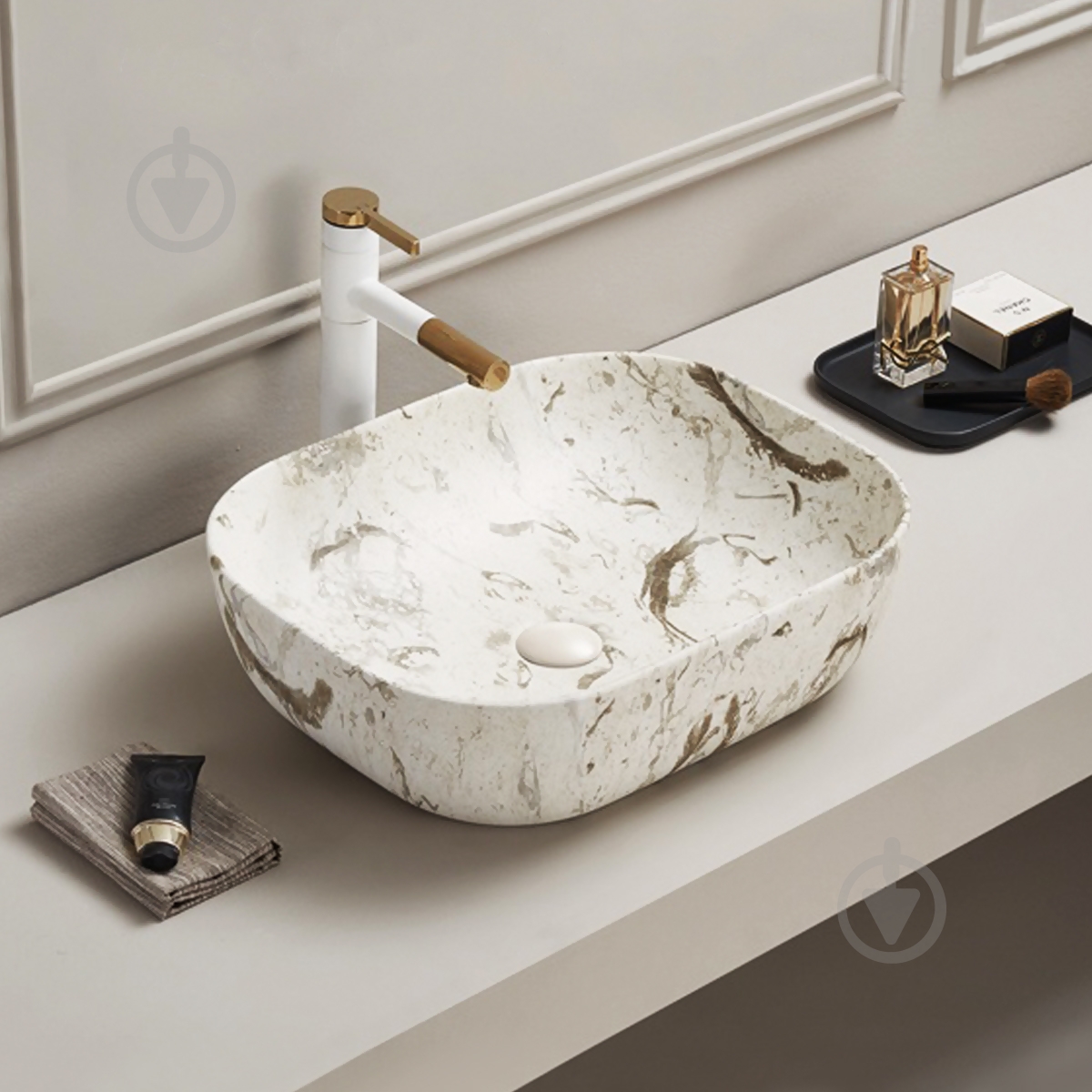 Умывальник-чаша Doosh MARMUR DO-TS-01 Marble gold - фото 2