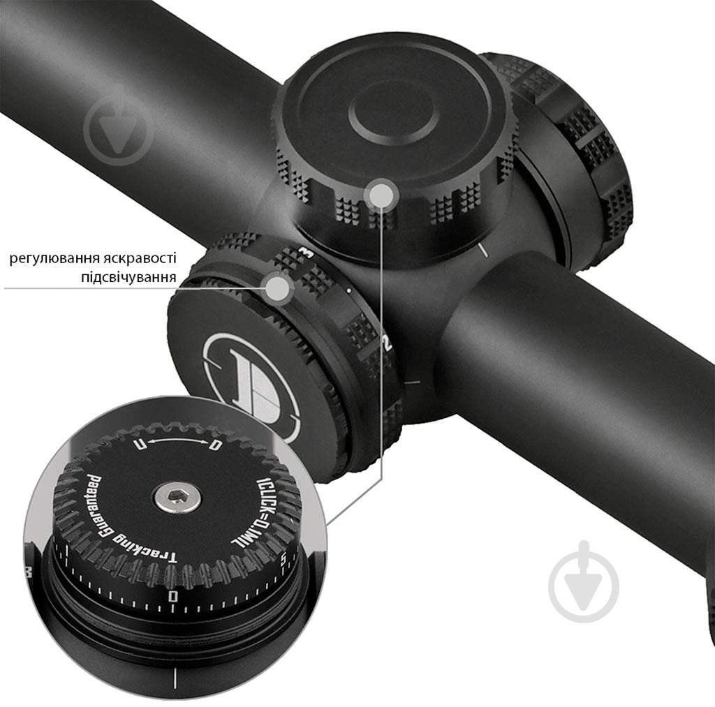 Прицел оптический Discovery ED-AR 1-6x24 IR FFP (30 мм, подсветка). Для .22-.50BMG - фото 4 Прицел оптический Discovery ED-AR 1-6x24 IR FFP (30 мм, подсветка). Для .22-.50BMG - фото 4